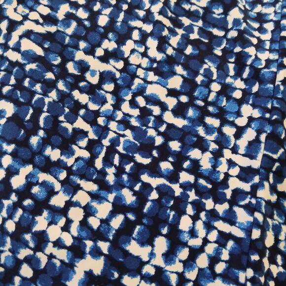 Lane Bryant 26/28 a line swing style blue multi-color geometric print sleeveless - Picture 6 of 11